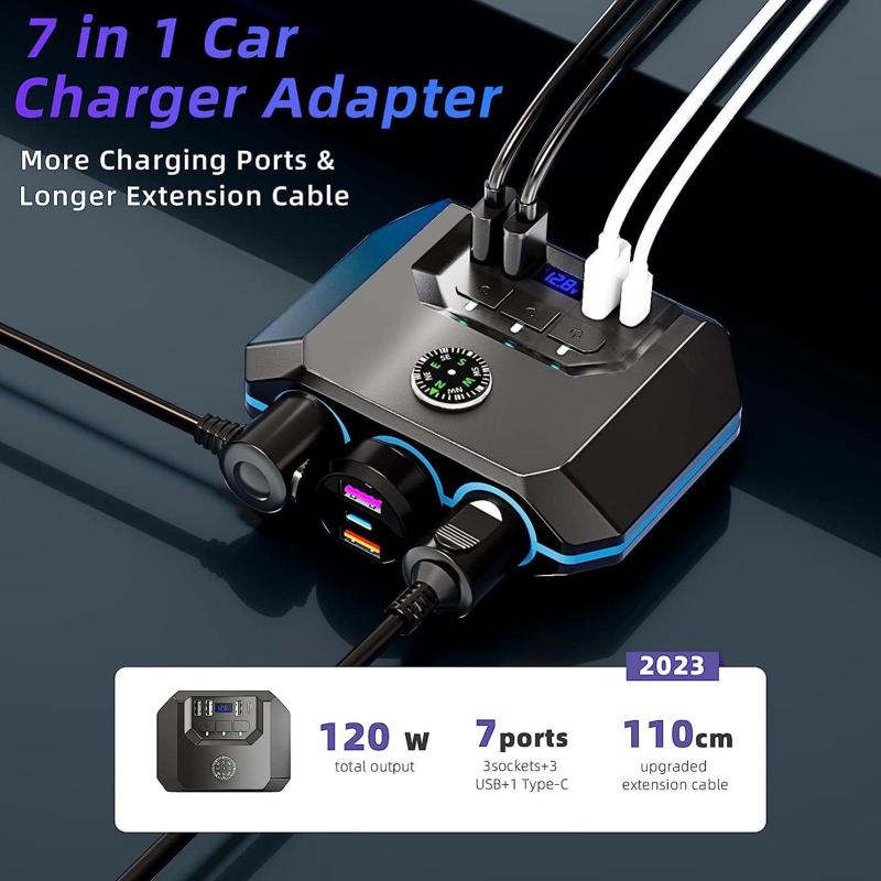 Produktbild von 3-fach Zigarettenanzünder-Splitter – 12V/24V Stromverteiler Für Auto, Wohnmobil & Boot