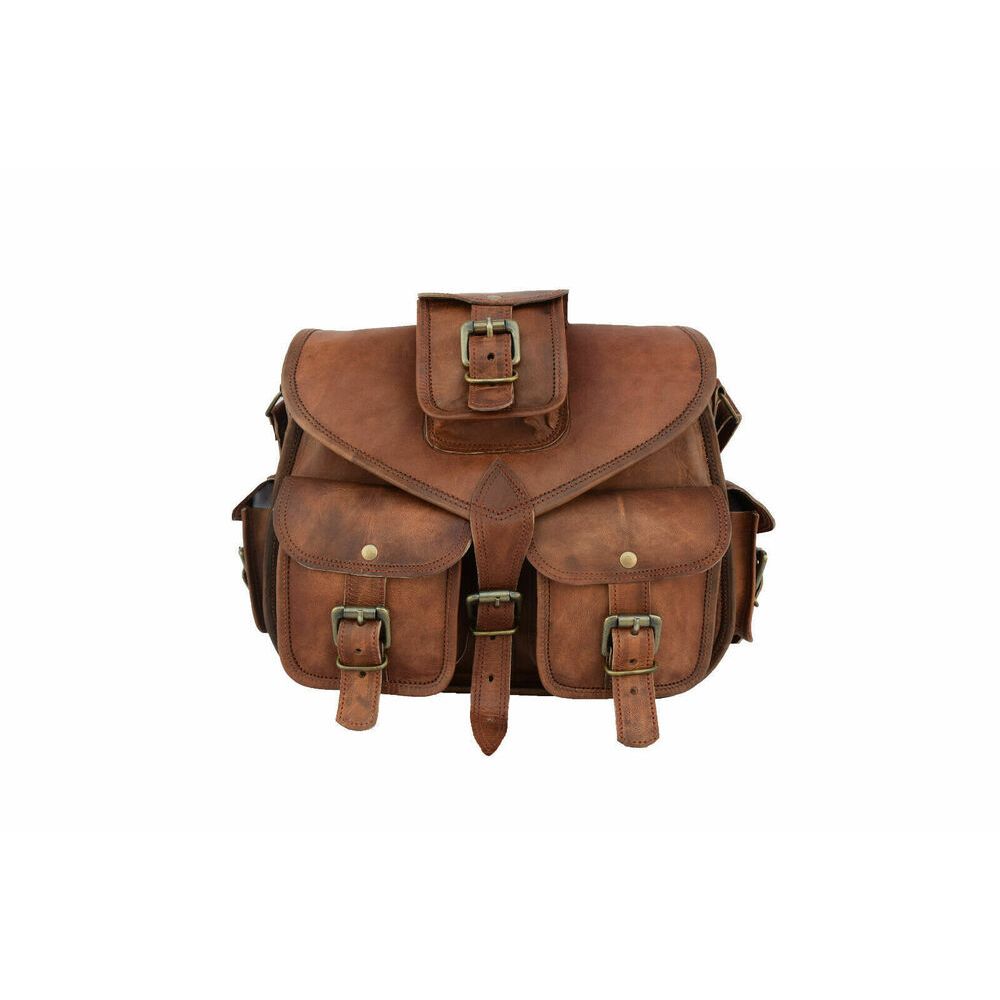 Distress Brązowa Skórzana Torba Damska Torebka Listonoszka Torba Na Ramię