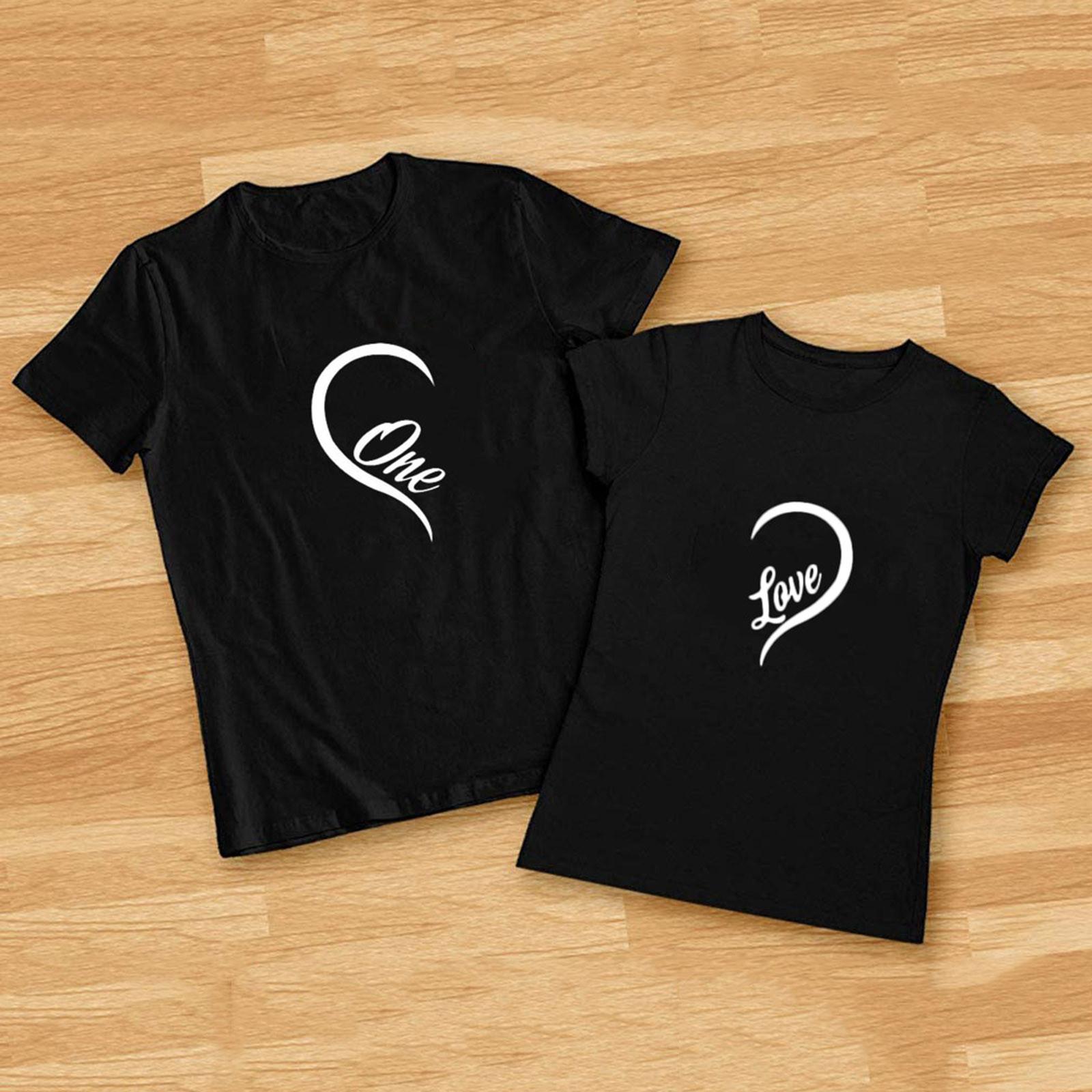 

(SU)Женские пары Lover Valentine s Day Short Sleeve Love Letter Print Футболки Топы