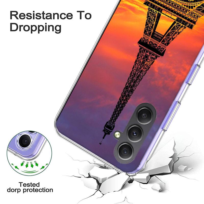 Eiffel Tower Art Phone Case for Samsung A17 A37 A57 A07 A16 A26 A36 A56 A06 A02S A12 A22 A32 A52S A04S A14 A24 A34 A54 A03 A13 A