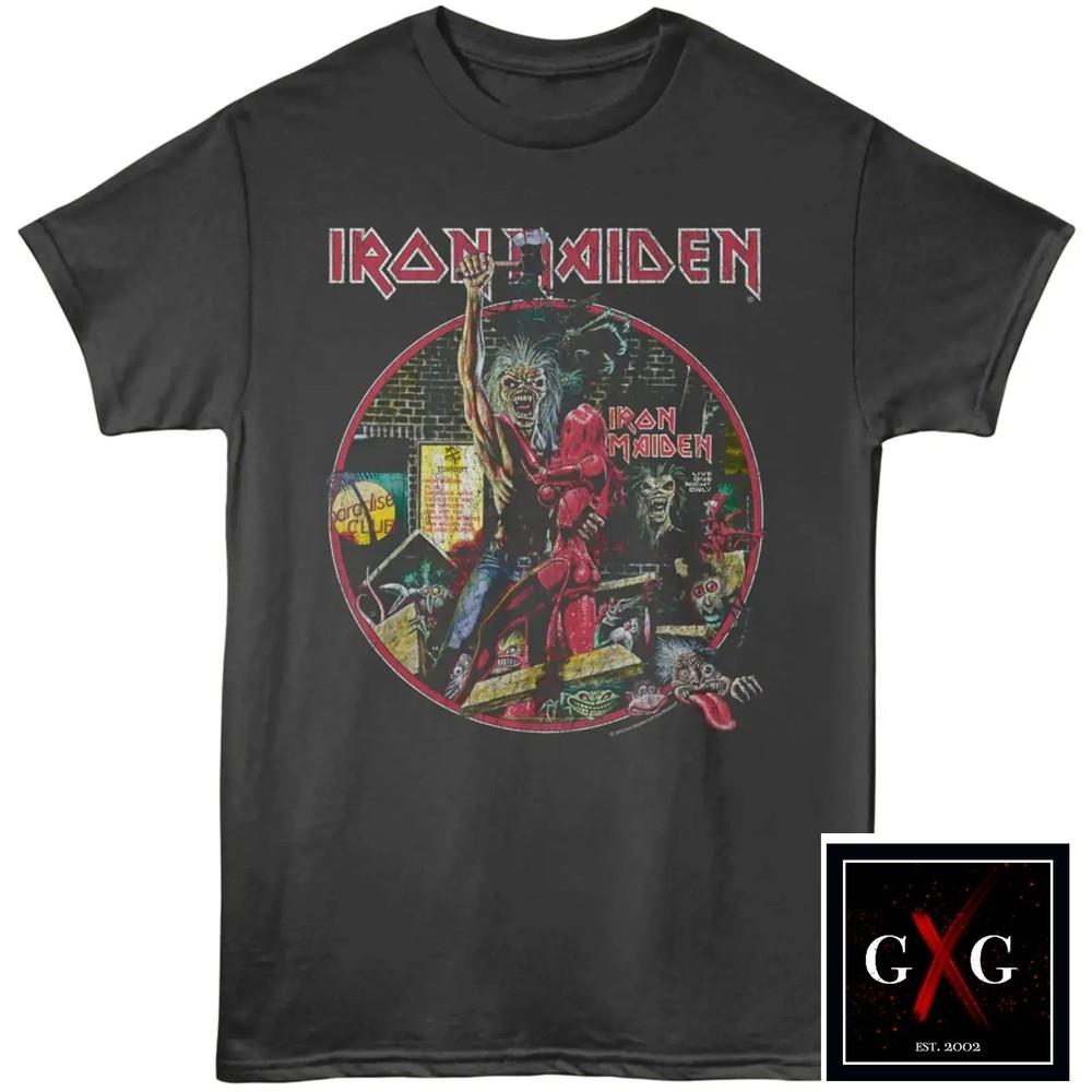 

IRON MAIDEN cd обложка BRING YOUR DAUGHTER TO THE SLAUGHTER Официальная Футболка LRG Новая Унисекс Футболка XXL