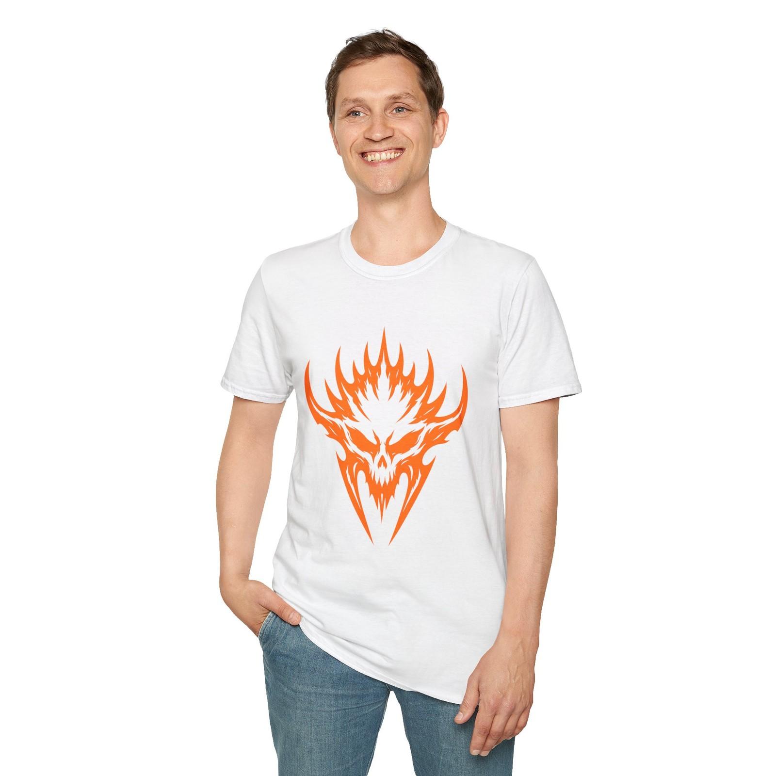 Dark Alien Skull Mark Gothic Horror Monster Sigil Unisex Softstyle T-Shirt S