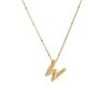 Stainless Steel 18K Gold Plated Alphabet Pendant Necklace