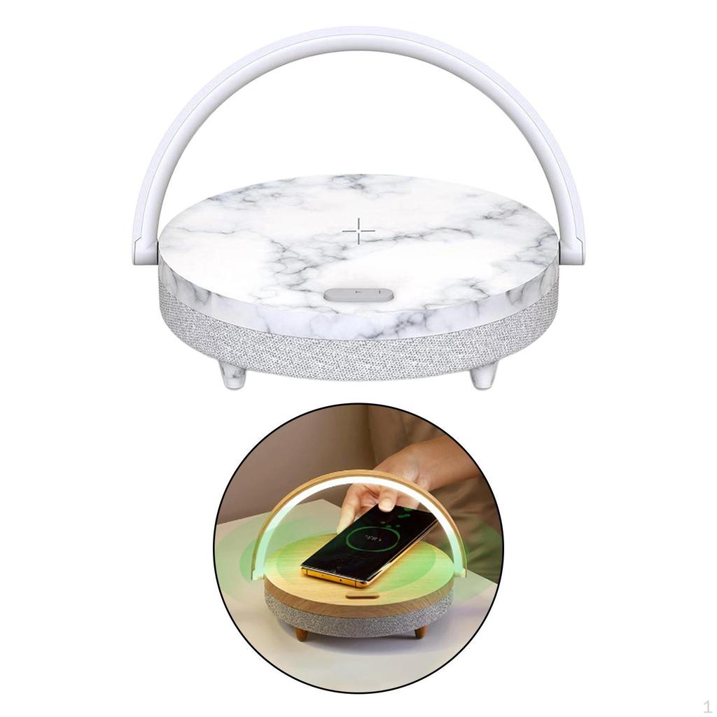 Lamp with Charging Pad, Speaker, - and Portable Design. USB Powered