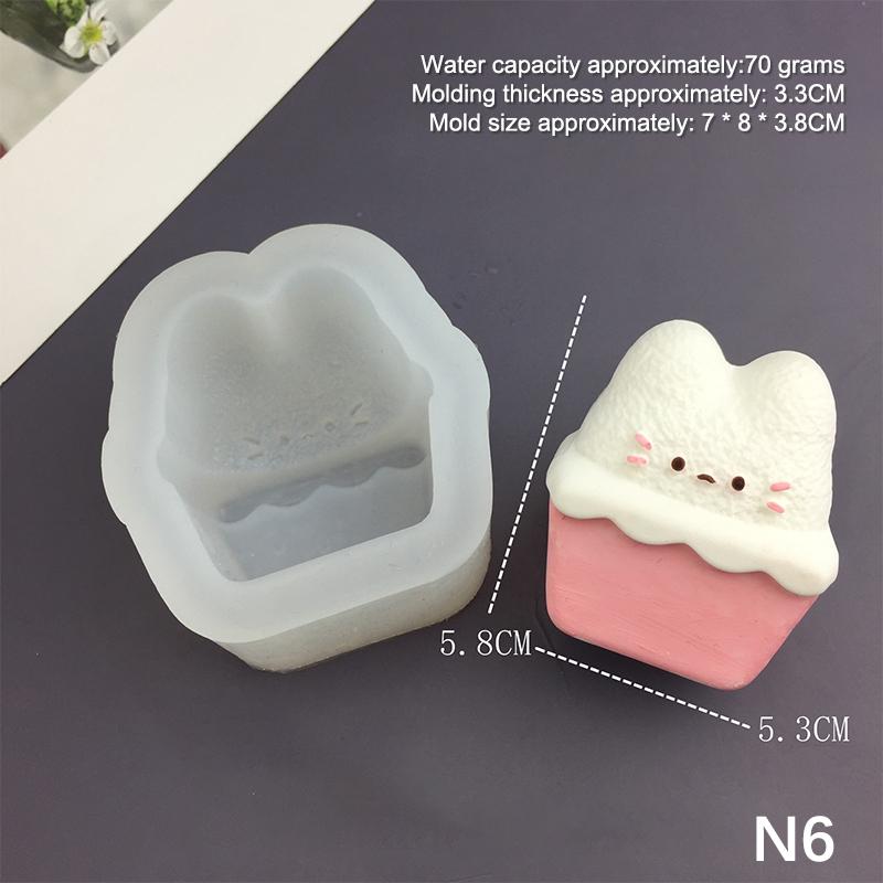 

Мультяшное животное кролик котенок силиконовая форма для выпечки яичных маффинов, верхняя форма для маффинов, шоколадный торт, пирог, инструменты для выпечки, формы для свечей