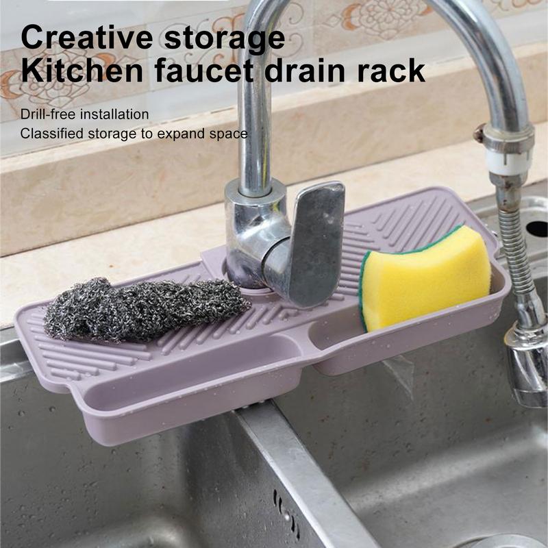 Mata pod kran Przenośna Mata pod kran do zlewu kuchennego Osłona kranu i Mata drenażowa Mata szybkoschnąca Szara Ochrona zlewu kuchennego Dla