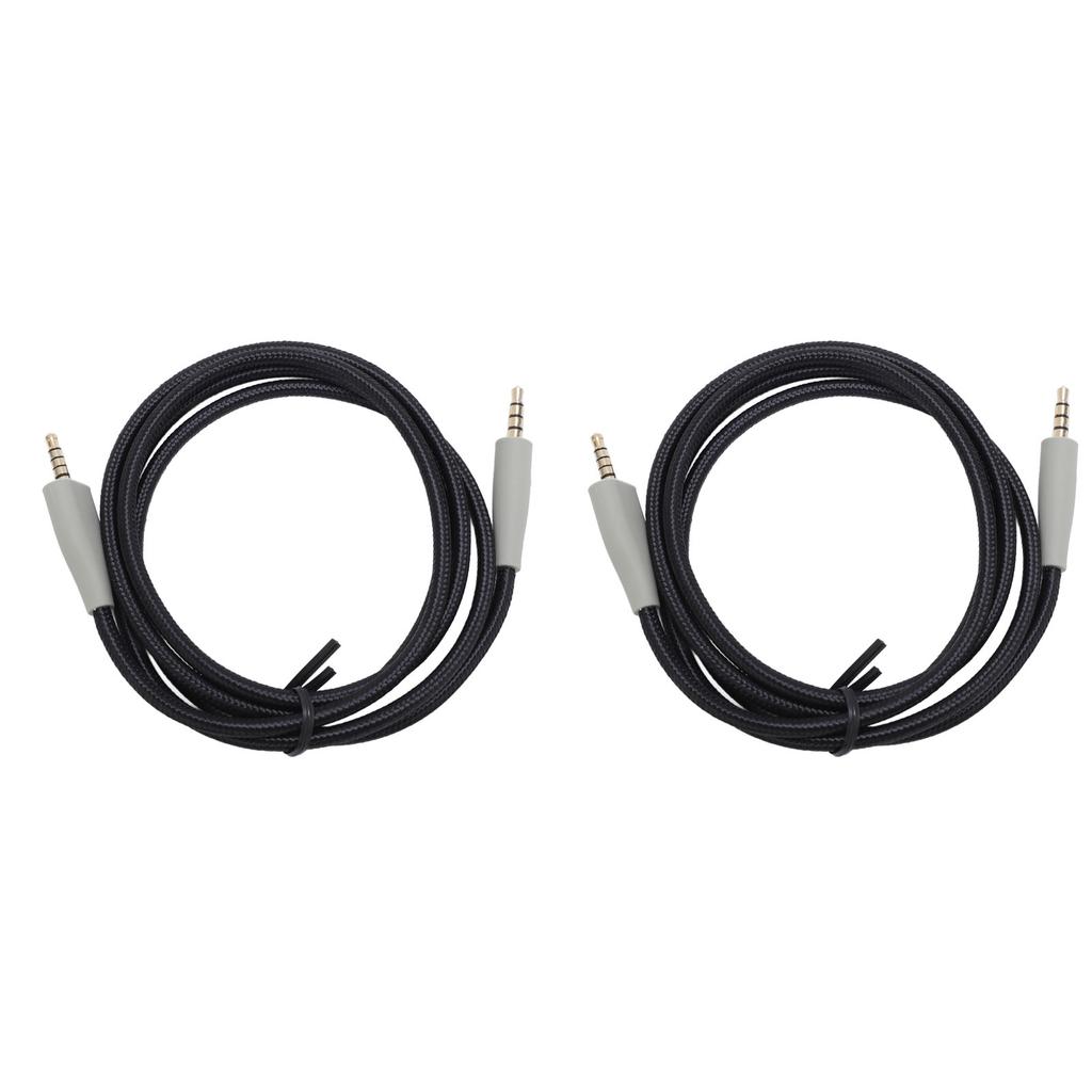 2pcs Headphone Cable 3.9ft 3.5mm Connectors Lossless Sound Quality OFC Woven Wire Headset Cable for 
