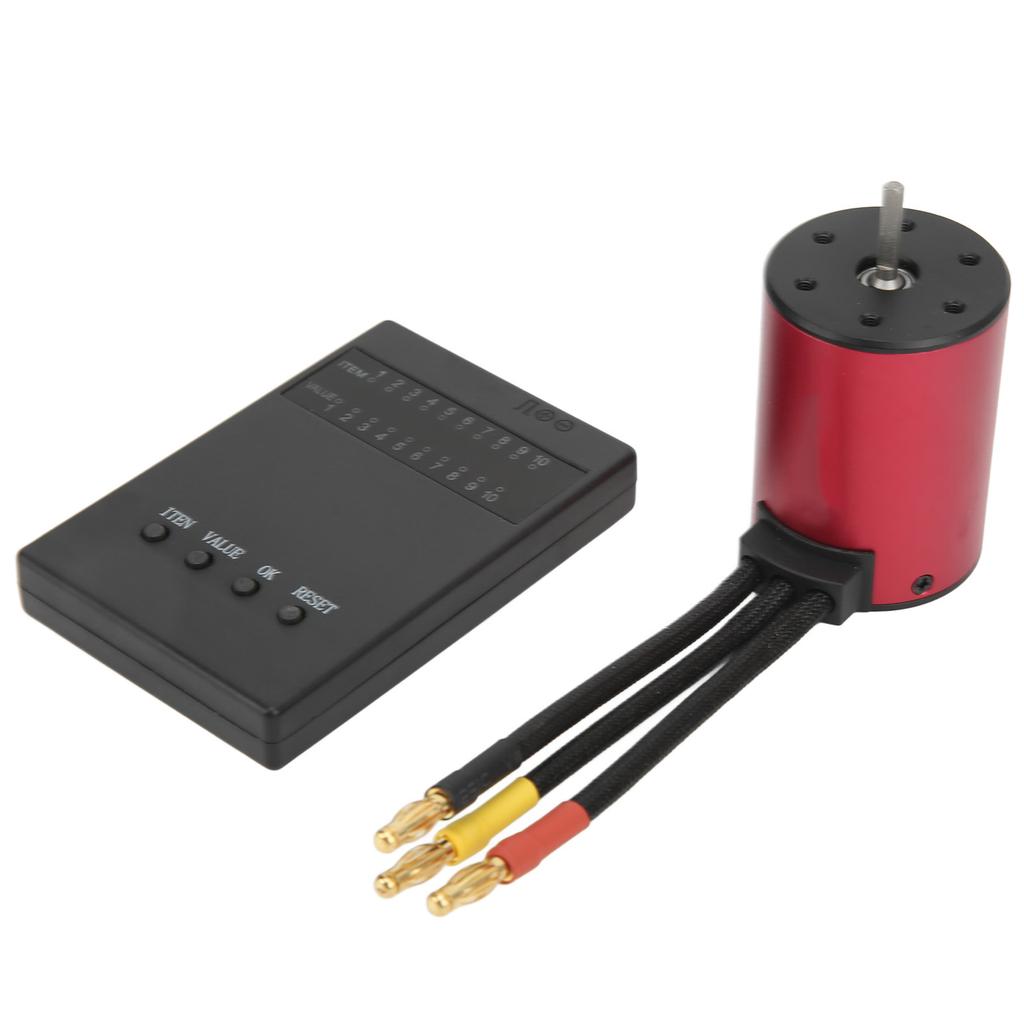 S3650 4300KV Waterproof Brushless Motor 60A Brushless ESC T Plug Male ESC Programming Card Set for 1/10 Remote Control Car