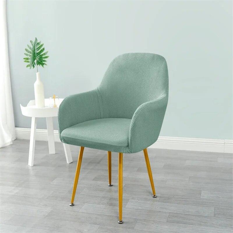 1/6 buc. Husă pentru scaun cu braț înalt, hidrofugă, elastică, din lână polară, pentru scaunul de luat masa, pentru acasă, pentru scaunul de hotel, pentru casă de șezlong