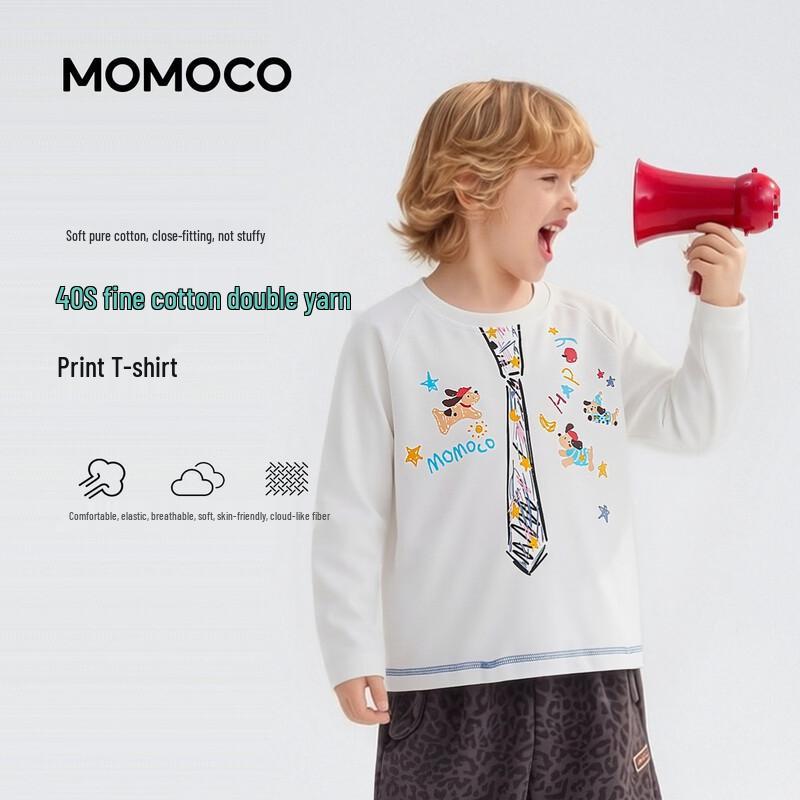 Длиннорубашка для мальчика MOMOCO 140 белый