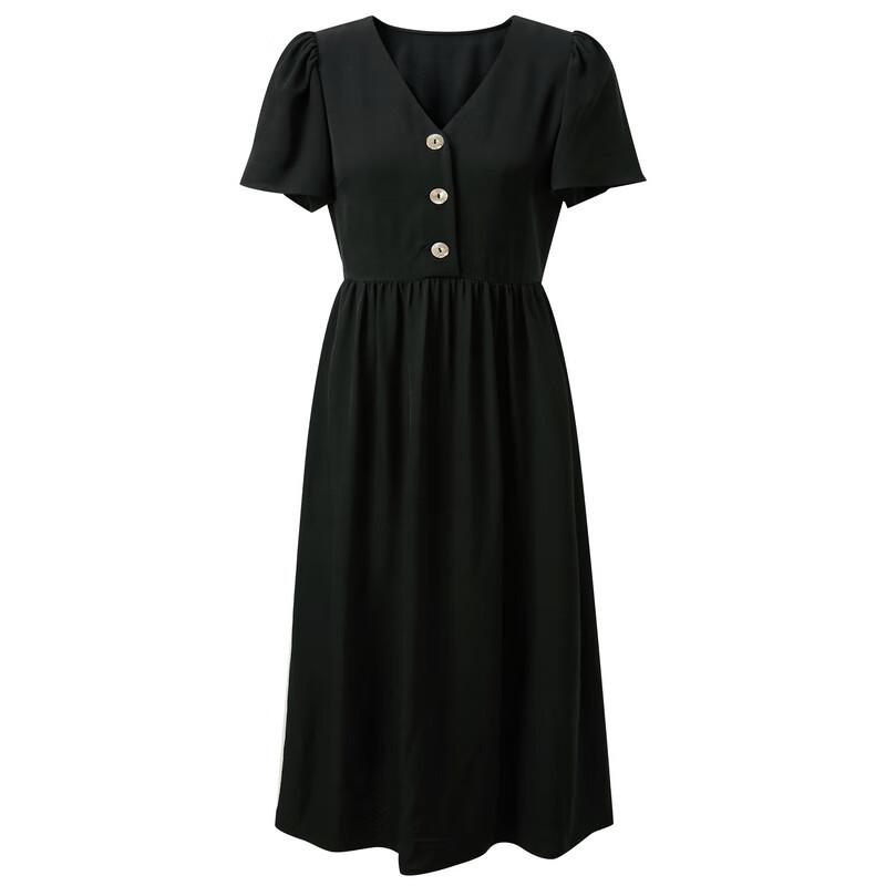 Sancai 2025 Summer Lyocell V-Neck A-Line Long Dress