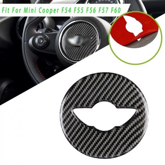 Car Carbon Steering Wheel Sticker  Decal For Mini Cooper F54 F55 F56 F57 F60