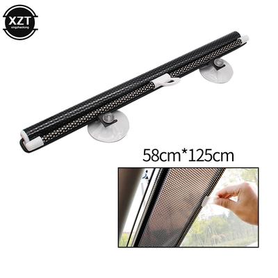 Black Auto Accessories Retractable Side Window Car Sun Shade Curtain Automatic Sunscreen Roller Blinds Window Film Hot Selling