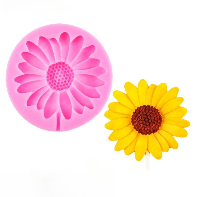 Moule de Cuisson en Silicone Moulage de Bijoux DIY Forme de Fleur 3D Marguerite Fabrication de Savon Artisanat Moule à Bougie Décoration Intérieure