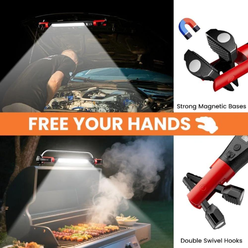 High Power LED Work Light 360 Degree Rotating High Lumen Light Magnetic Work Flashlight Camping