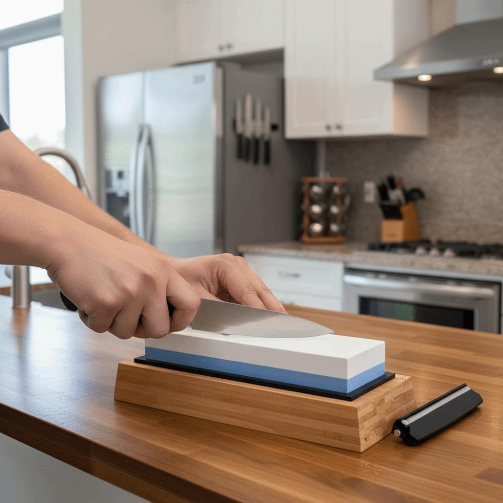 Dual Side Sharpening Stones Nonslip Kitchen Grinding Stone Practical Whetstone Kitchen Tool