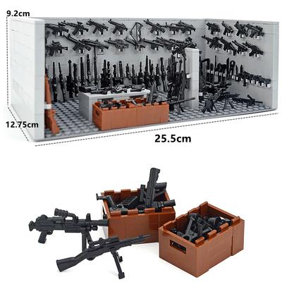 Conjunto MOC de armas militares SWAT de la Segunda Guerra Mundial, paquete de armas, accesorios, prisión, bloques de construcción, juguetes compatibles con ladrillos de soldados clásicos.