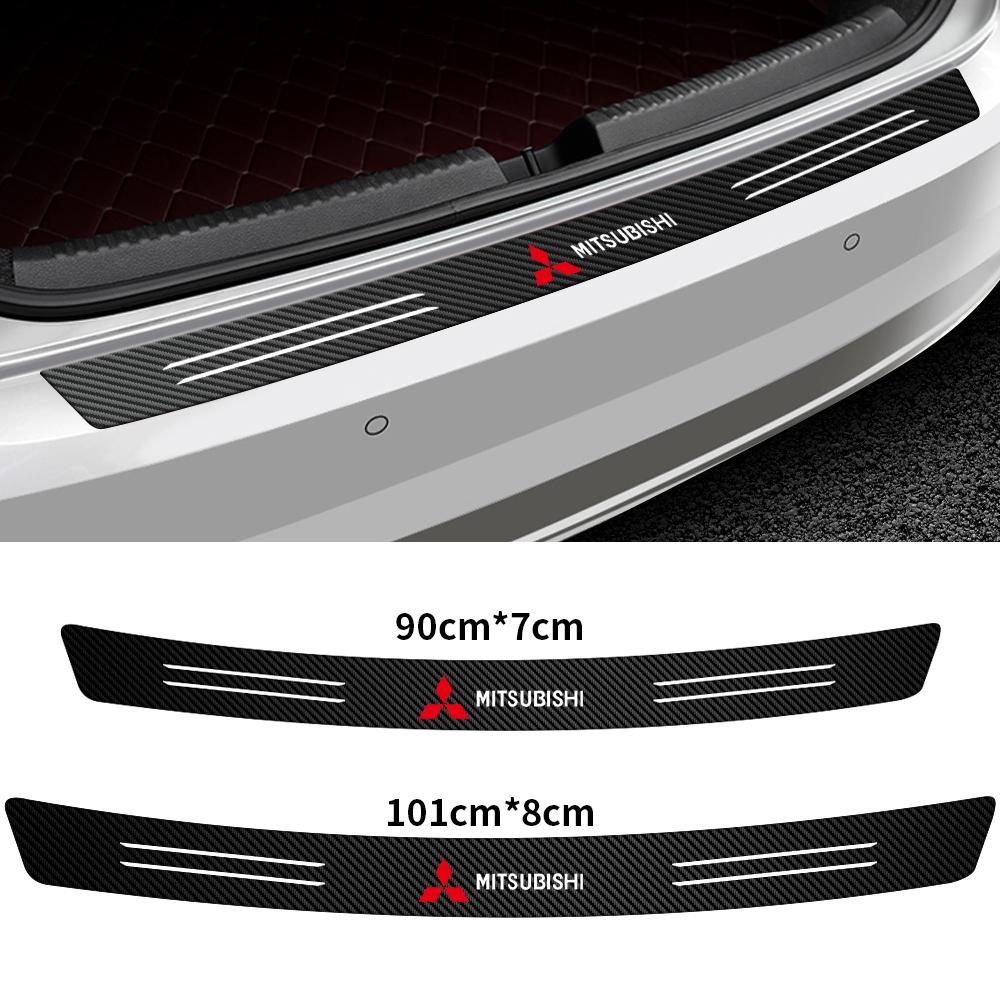 Auto Heckstoßstange Kofferraum Karbonfaser Schutzaufkleber Kratzschutz Schutzfolie Für Mitsubishi Ralliart Lancer EX Outlander