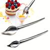 1PC DIY Stainless Steel Chocolate Spoon with Floral Decorative Filter for Pastry Baking Cake Tool