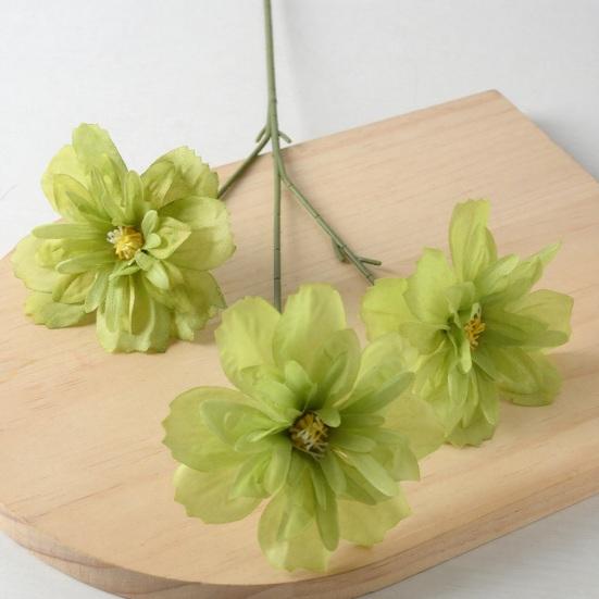 24 Inch Artificial Flower with 3 Heads Full Blooms Faux Silk Flower Branches for Vase Wedding Bouquet Home Party Decor