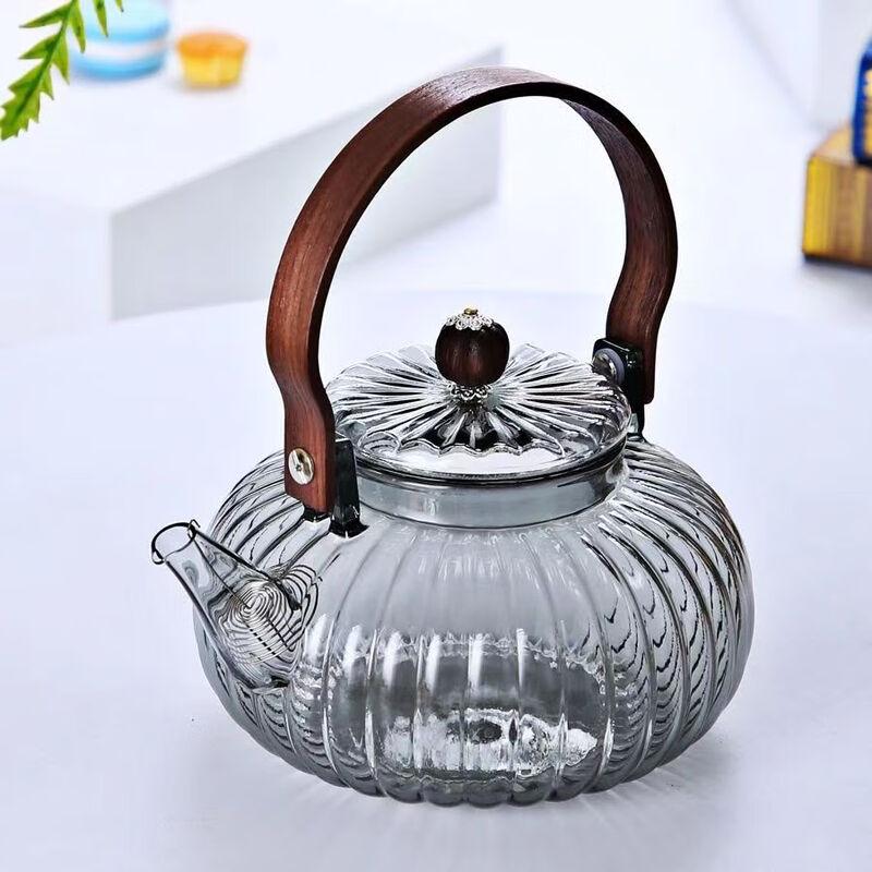Shankey Glass Teapot Kettle with Overhead Handle