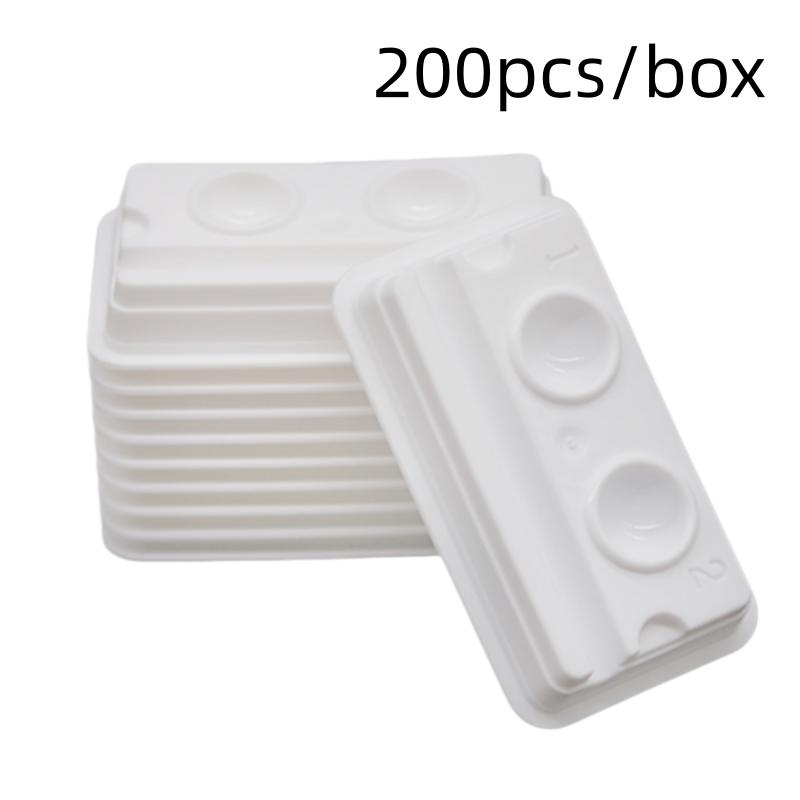 200pcs Dental Disposable Mixing Wells Bonding Resin Adhesive Plastic Palette Dentistry Material Mixing Tool Lab Consumables