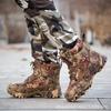 Men's Camouflage Sheepskin Snow Boots - High Top Winter Wool with Fur Lining
