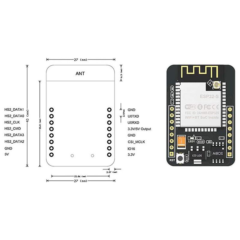 1pcs ESP32-CAM WiFi WiFi Module ESP32 serial to WiFi ESP32 CAM Development Board 5V Bluetooth with OV2640 Camera Module