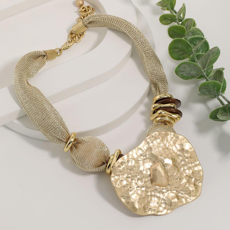 Statement Retro Stil Übertriebene Halskette Geometrischer Anhänger für Frauen Mädchen Hochzeitsparty Schmuck