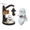 Gemütliche Halloween-Atmosphäre Licht Hängender Geist Nacht Harzfigurine, Vintage Bauernhaus Leuchtende Tischdekoration, Atmosphärische Innenraum-Feiertagsdekoration Warm