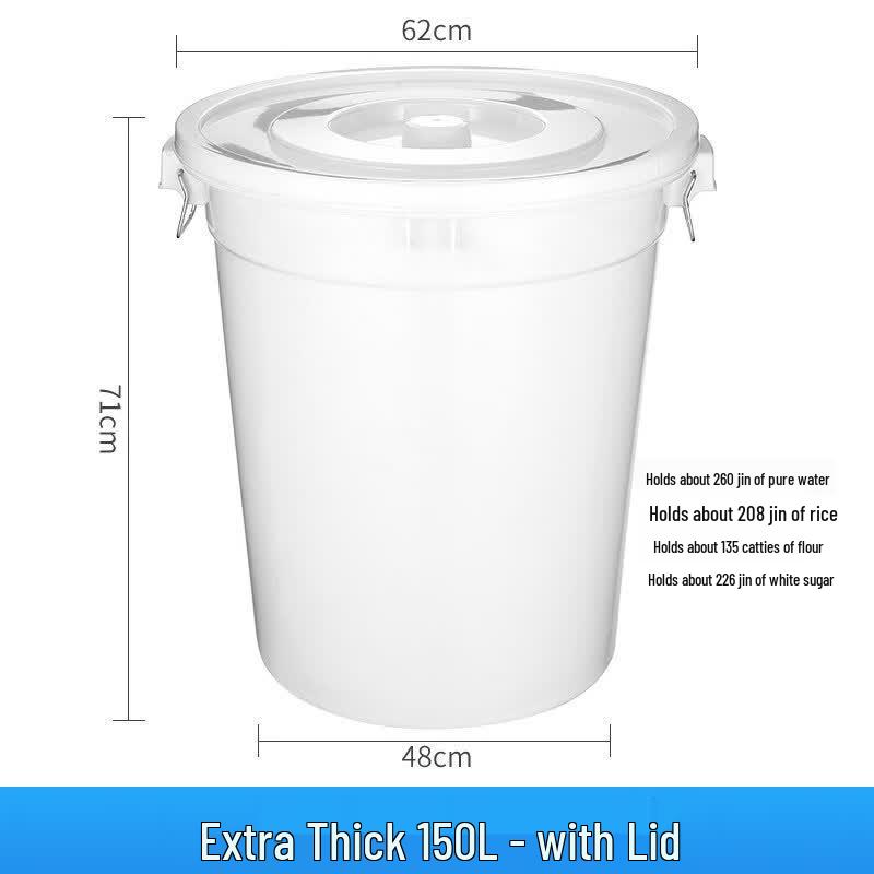 150L Extra Thick Plastic Storage Bucket with Lid