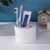 1 Stück Haushalts-Zahnbürstenhalter, Kunststoff-Zahnbürstenaufbewahrungsbox, Zahnbürsten-Aufbewahrungsorganizer, Badezimmer-Multifunktions-Zahnpasta-Zahnbürstenbehälter