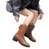 2025 Autumn and Winter New Medium Boots Thick Heel Pointed British Retro Western Boots Fashion Thin Boots Knight Boots Tide