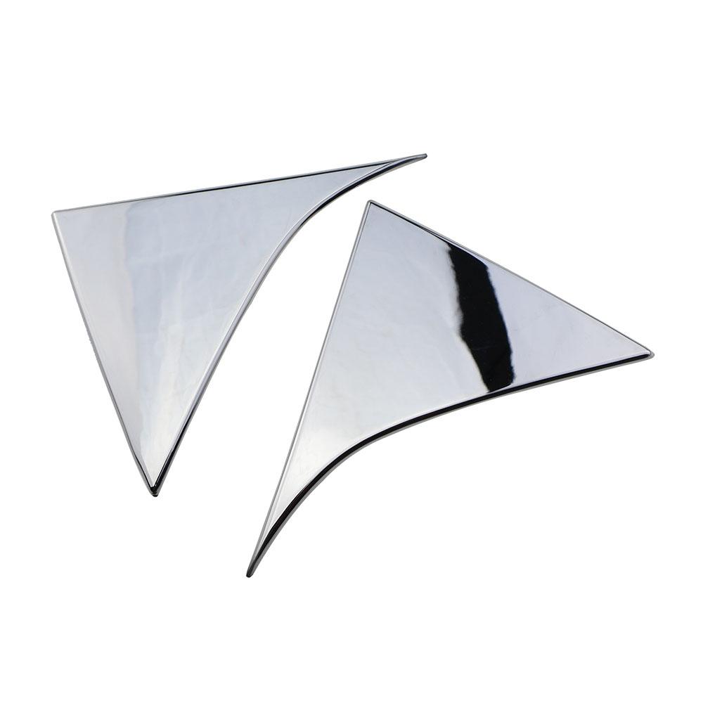 For Hyundai Tucson 2015 2016 2017 2018 2019 2020 2025 Rear Window Spoiler Cover ABS Chrome Side Triangle Trim Stickers