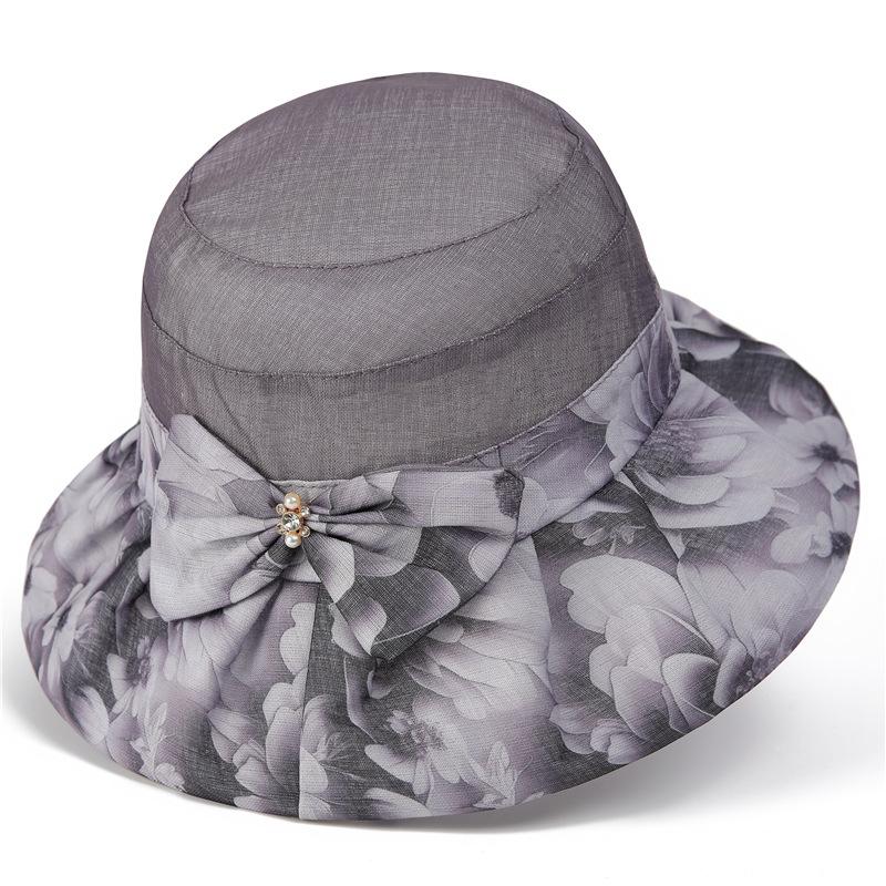 Hat Women's Summer Outdoor Sun Protection Sun Hat Bow Bucket Hat Sun Hat