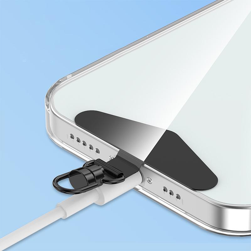 Steel Phone Lanyard Gasket Patch Anti-Lost Anti Fall Mobile Phone Rope Card Metal Clip Strap Hang Cord Tab Accessories