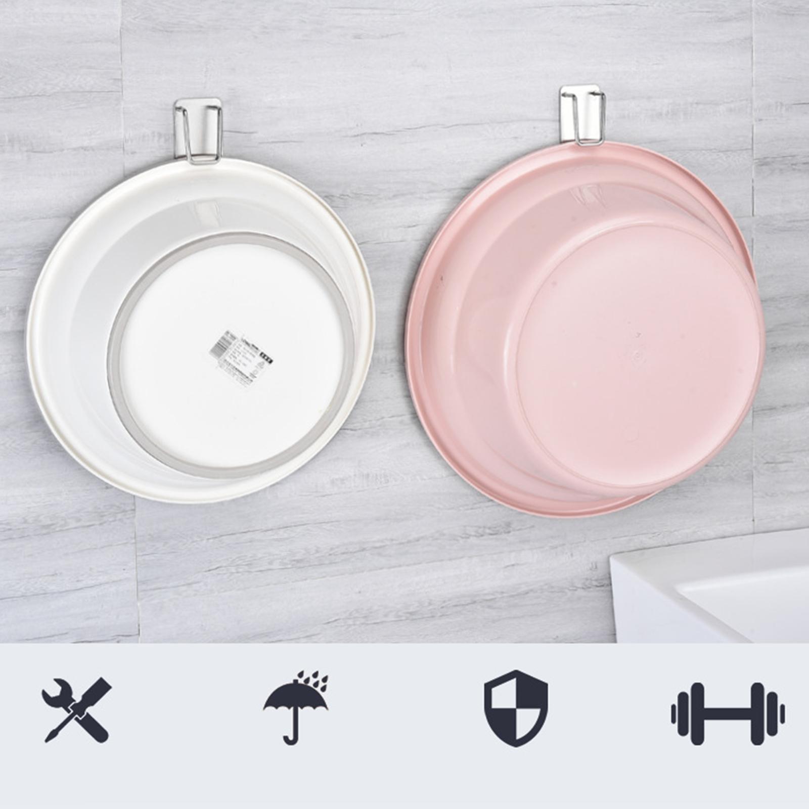 

304 Stainless Steel Basin Hanger Adhesive Bathroom Storage Rack Wall Hook Type A