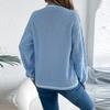 Women's Color-blocking V-neck  Long-sleeved Sweater