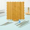7.7in Houten Haak Blokkeerbord Kit met Ovale Basis Granny Square Haakbord 196 Gaten Blokkeerbord voor Breien DIY Knutselen