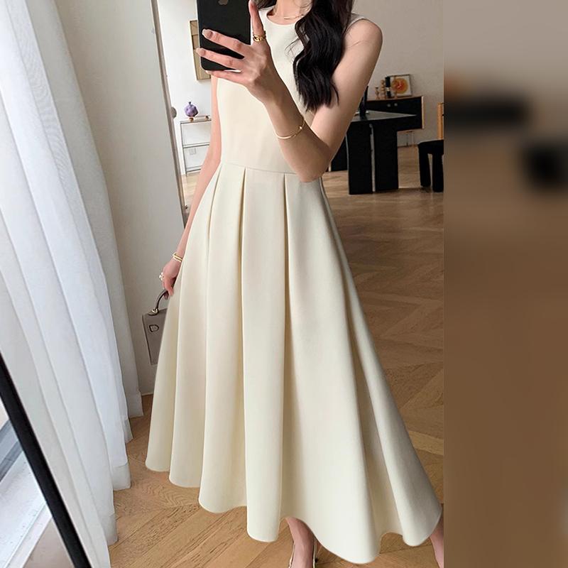 

ZANZEA Женское летнее плиссированное платье без рукавов с круглым вырезом 3XL