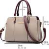 Elegant Zipper Satchel Bag, Trendy Large Capacity Handbag For Work, Fashion Double Handle Purse
