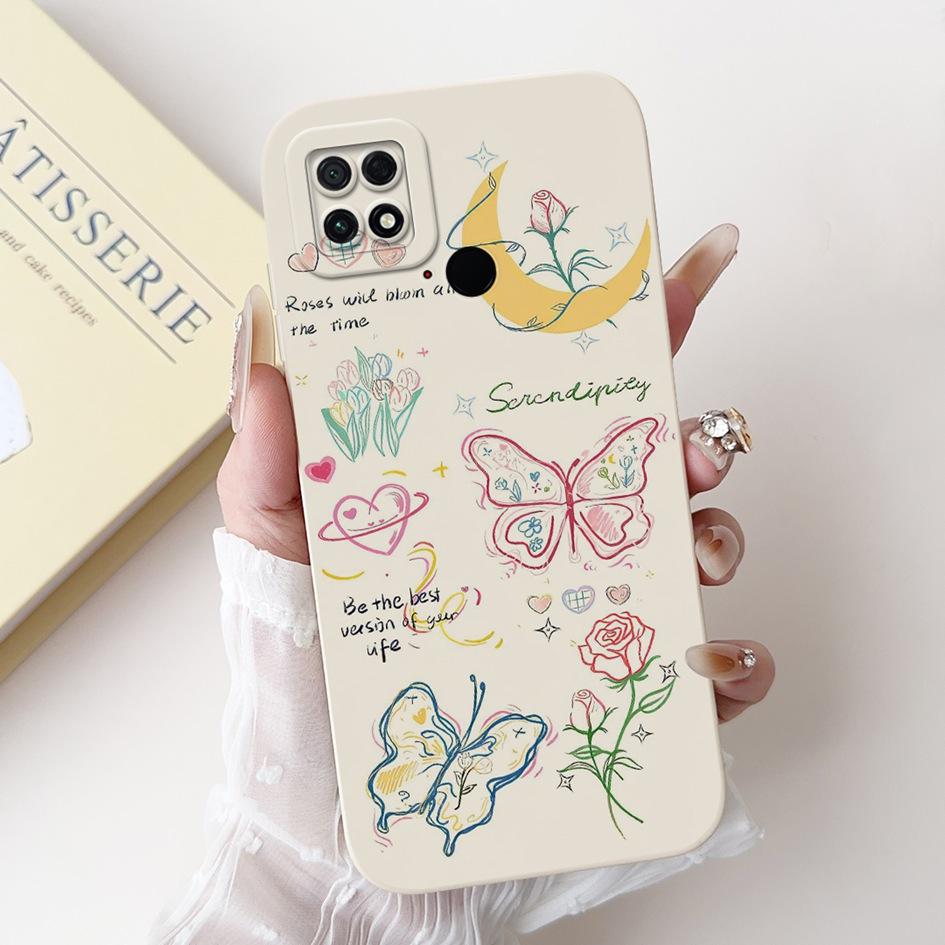 For Xiaomi Poco C40 Case 220333QPG Fashion Daisy Flower Graffiti Soft Silicone Shockproof Back Cover For Poco C40 PocoC40 Bumper