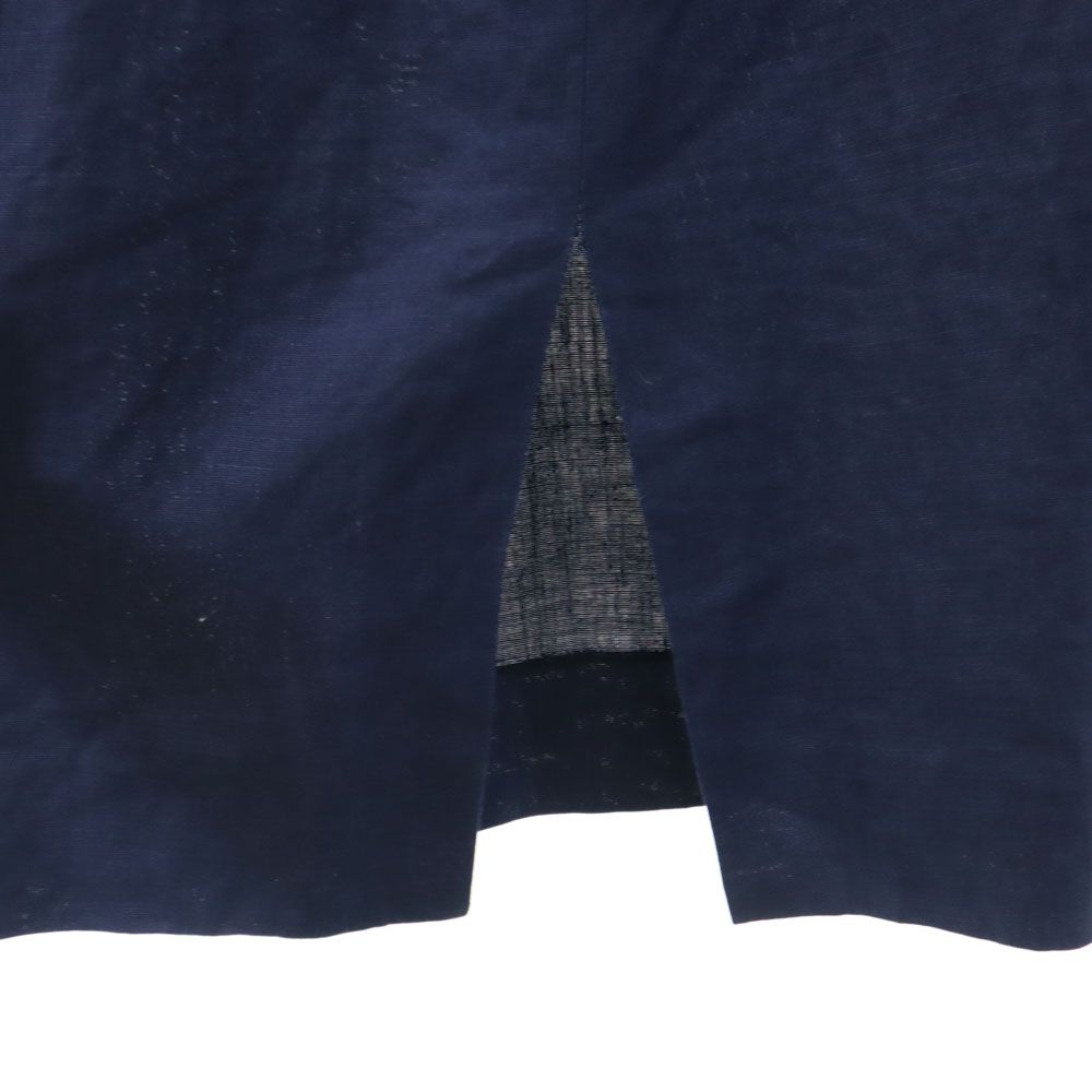 Celine Hergestellt in Frankreich Ärmelloses Leinen-Minikleid 38 Marineblau Damen Gebraucht