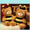 Soft Bee Bear Stuffed Animal With Pp Cotton Filling For Bedroom Decoration