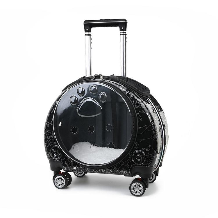 

Small Pet Trolley Clear Shoulder Cat Bag Pack Breathable Crate for Journey Outside Portable Pet Products Supplies Carriers