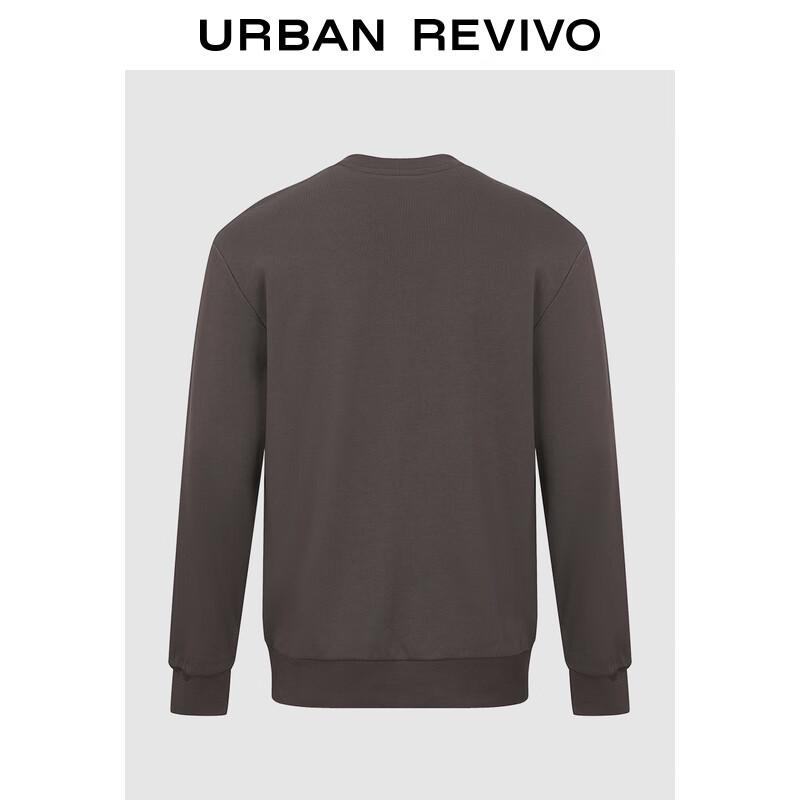 UR Men s 2025 Autumn Loose Fit Cotton Crewneck Sweatshirt UMB450042 S темно-фиолетового