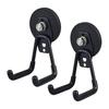 MUTUACTOR 2PCS Magnetic Hook, Weight Storage Magnetic Utility Hook Large Garage Magnetic Hook, Anti-Slip Rubber Coating for Metal Cabinet, Pegboard,