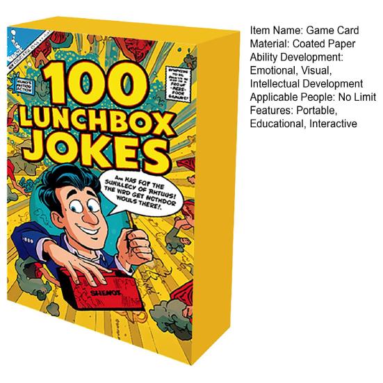 55 Adet/Set Beslenme Kutusu Şaka Kartları Kiti Çocuklar Sorular Cevaplar Oyun Kartları Okul Partileri Erkekler Kızlar Beslenme Kutusu Notları Şakalar Kelime Oyunları Kağıt Kartlar