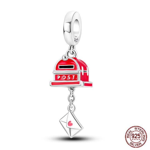 Moda 925 Prata Esterlina Bolsa Bagagem Charms Contas Fit Fasion 925 Pulseiras Finas Aniversário DIY Jóias Fazendo