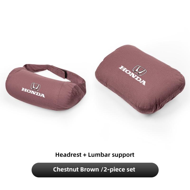 Car Neck Support Pillow Waist Pillow Auto Logo Seat Headrest For Honda Civic Accord Crosstour Spirior Odyssey Avancier UR-V CR-Z